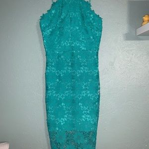 Lace halter dress